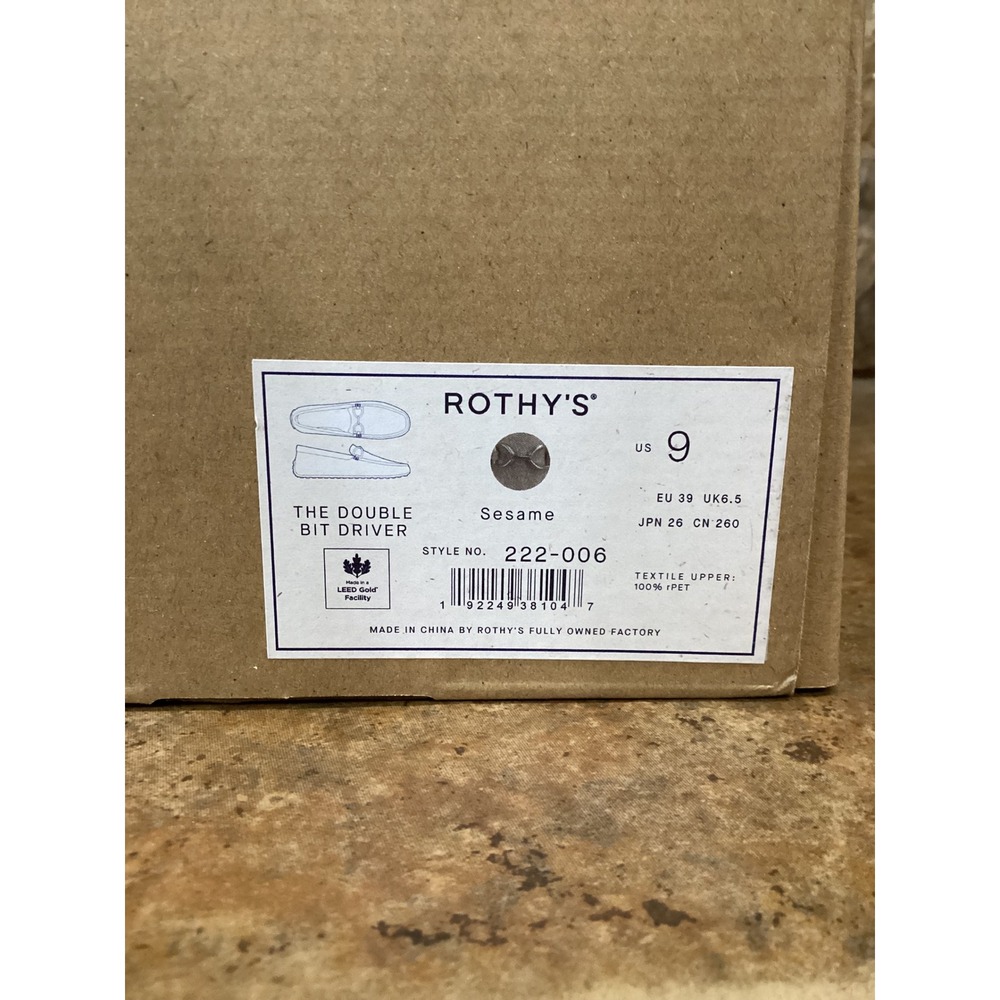 Rothys The Double Bit Driver Sesame Beige Knit Loafers Shoes 222-006 Womens 9 - Picture 8 of 8
